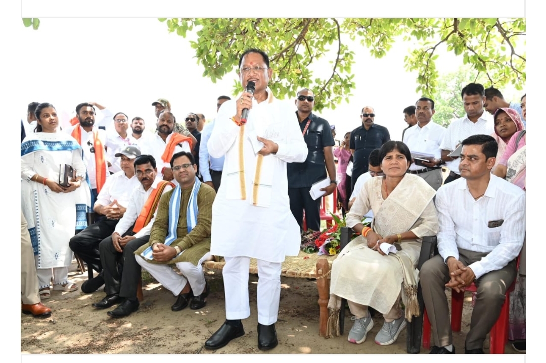 Sushasan Choupal with Baiga Community held under Mahua Tree in Chuktipani headed by CM Vishnudev Sai