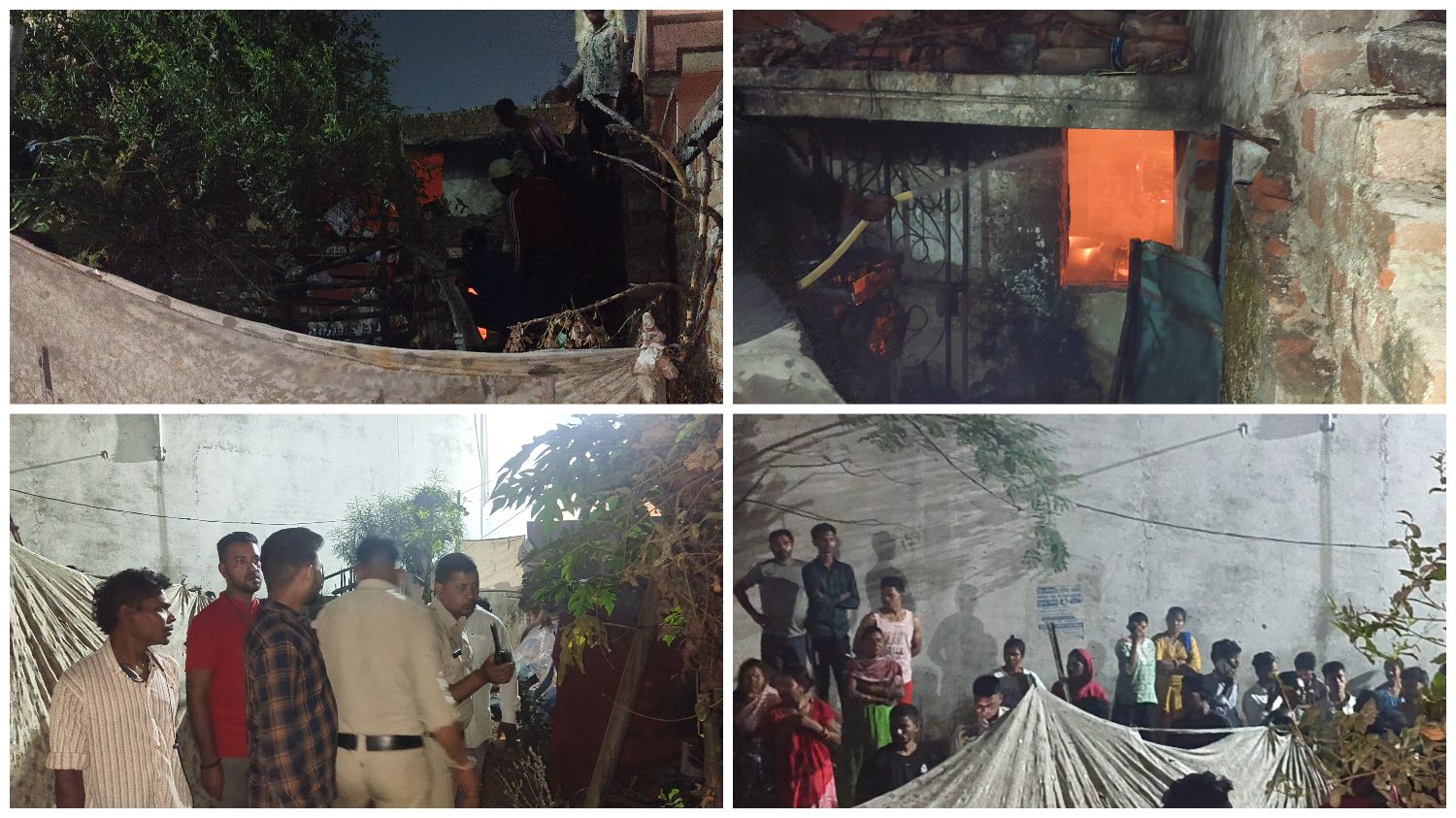 ब्लास्ट से घर में लगी भीषण आग, बुजुर्ग महिला की जिंदा जलकर मौत