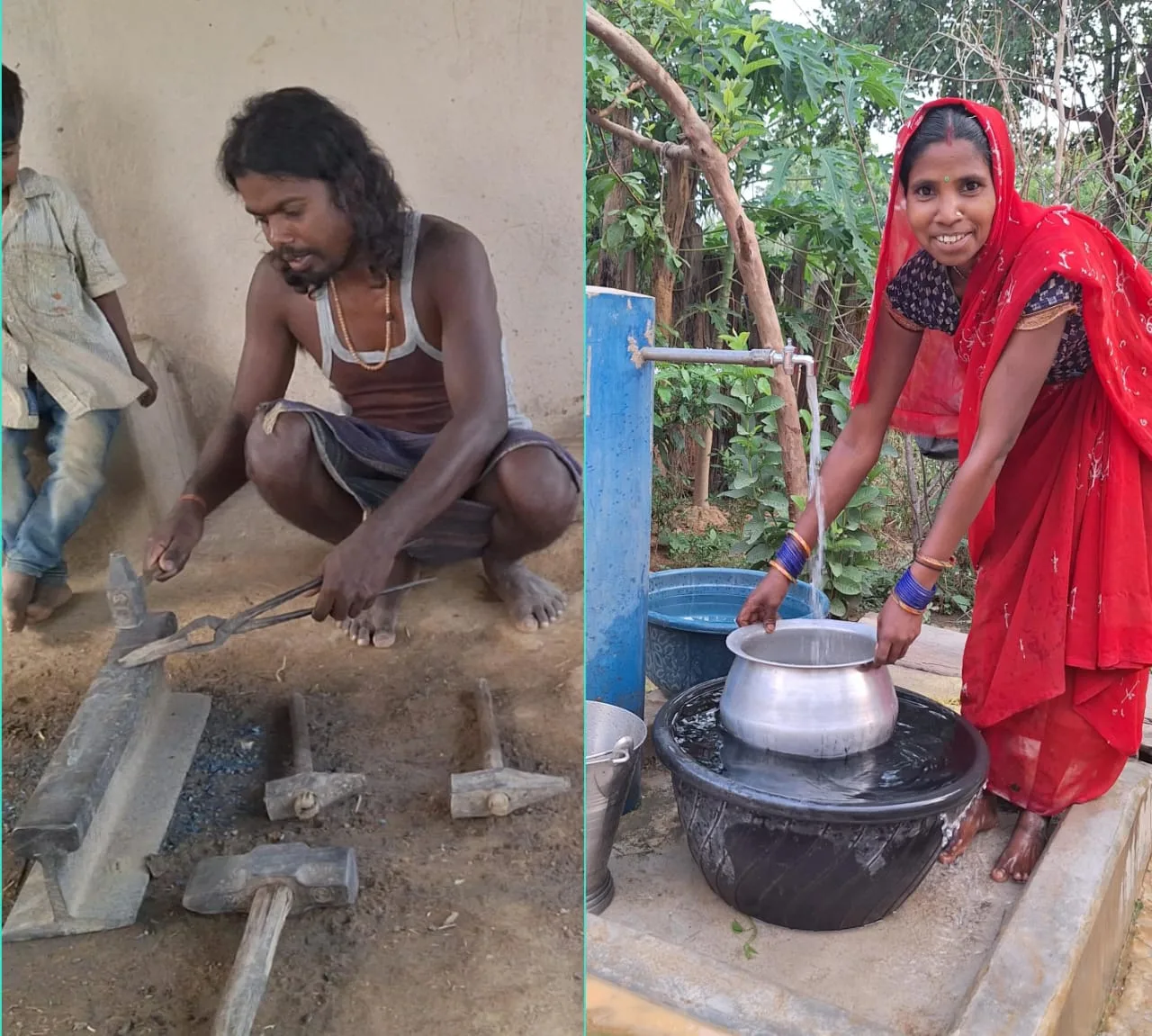 आग की तपिश से ज्यादा तकलीफदेह थी गर्मी में पानी की किलत अब आंगन में  नल की धार बहती है 
