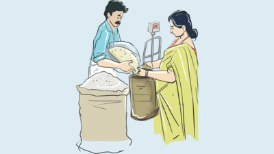 जिले के नागरिकों एवं राशनकार्डधारियों को तीन माह का खाद्यान्न एकमुश्त दिया जा रहा 