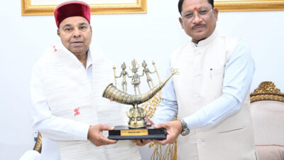 मुख्यमंत्री  विष्णुदेव साय से आज राजधानी रायपुर मे उनके निवास मे 