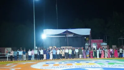 रणजीता स्टेडियम में रंगोली के जरिए साकार हुआ डिजिटल इंडिया का विजन