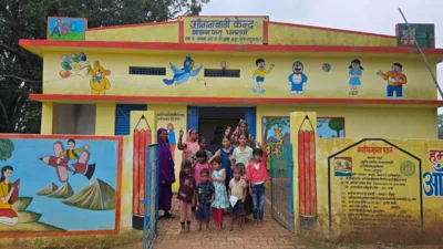 नए आंगनबाड़ी भवन से बच्चों को मिला बेहतर सीखने का माहौल 